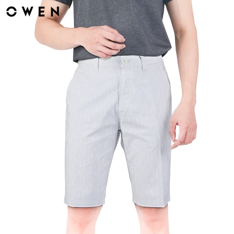 Quần short Nam Owen  Slim Fit màu Xám - ST22505