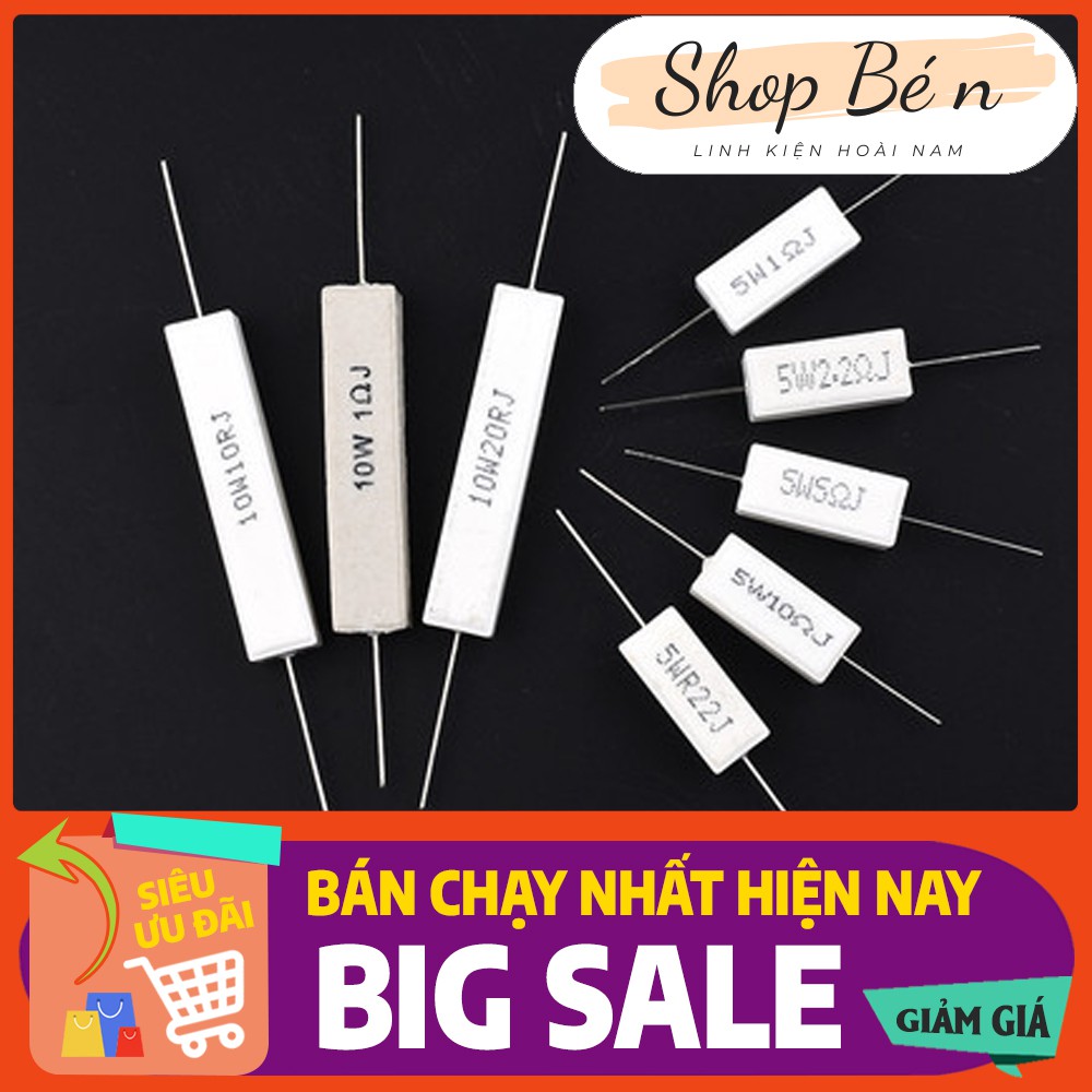 Điện trở sứ 10W 5% các loại 0.1R-10K | BigBuy360 - bigbuy360.vn