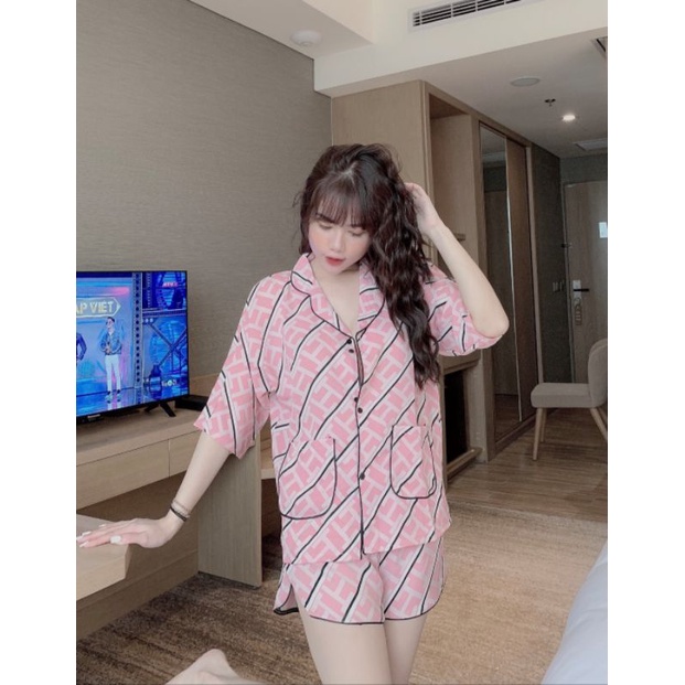 Đồ bộ pijama lụa mango, bộ đồ ngủ đùi  cánh dơi nhiều họa tiết | BigBuy360 - bigbuy360.vn