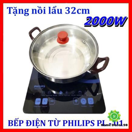 Bếp từ Philips PL-01 nút ấn cảm ứng 07 chế độ sử dụng [ BẢO HÀNH 2 NĂM ]