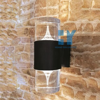 Đèn tường pha lê thủy tính trắng trong, led có tháp đẹp, sử dụng led dùng cho trang trí ngoài trời trong nhà IP1937-2