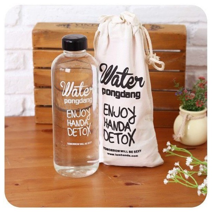 BÌNH NƯỚC DETOX 1L NHỰA CÓ BAO