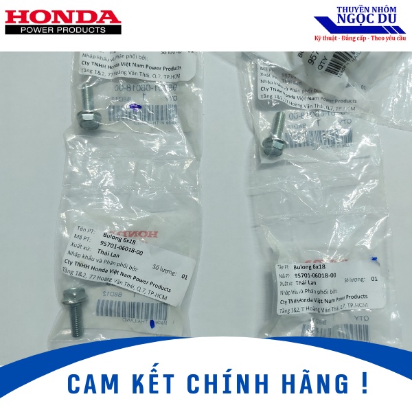 Bulong, Ốc Vít Máy Chạy Thuyền Honda, 6X18, 95701-06018-00, Dùng Cho Động Cơ Xăng Honda GX160, GX200 GX270, GX390,