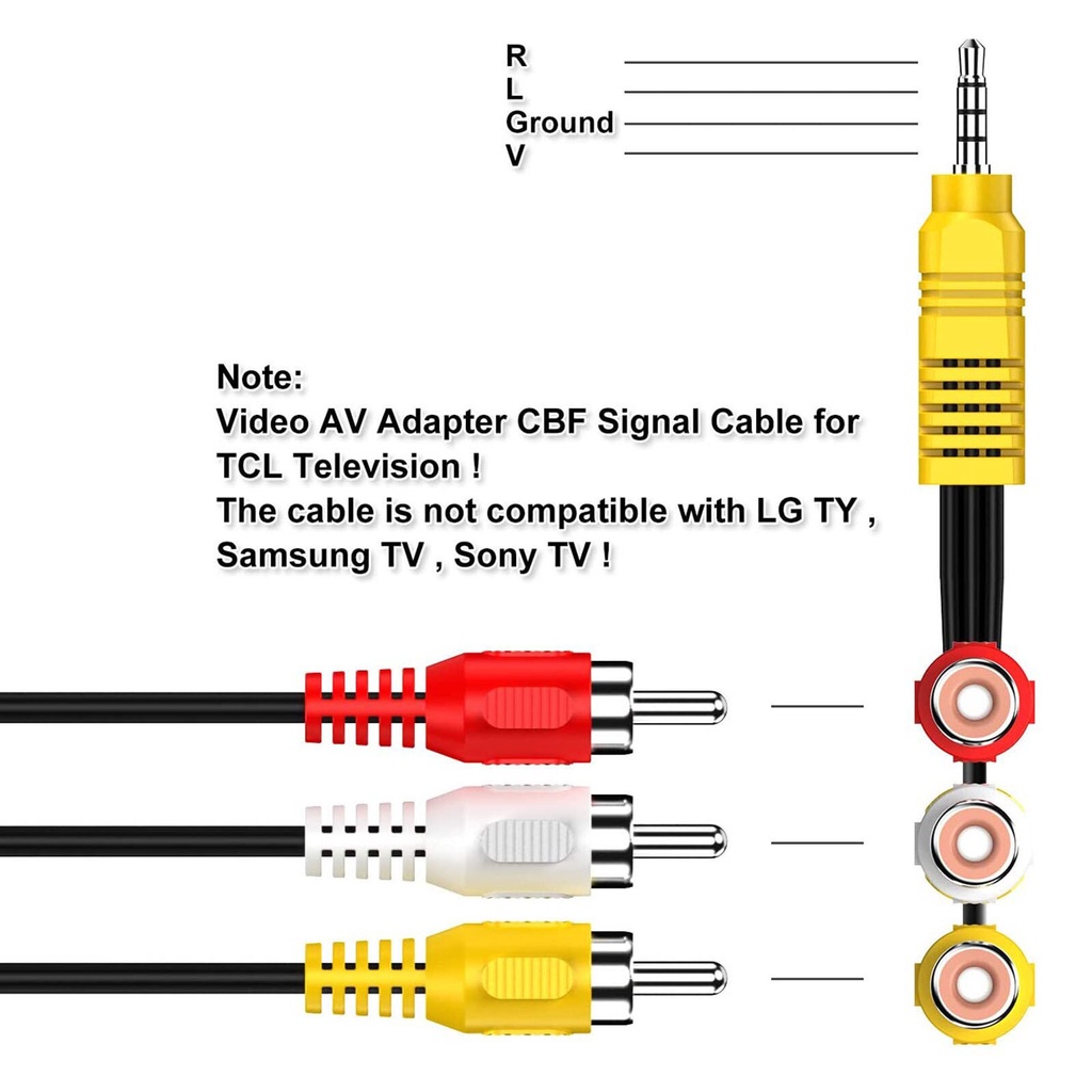 Cáp chuyển đầu Jack 3.5 đực ra 3 đầu RCA cái hoa sen -DC4722