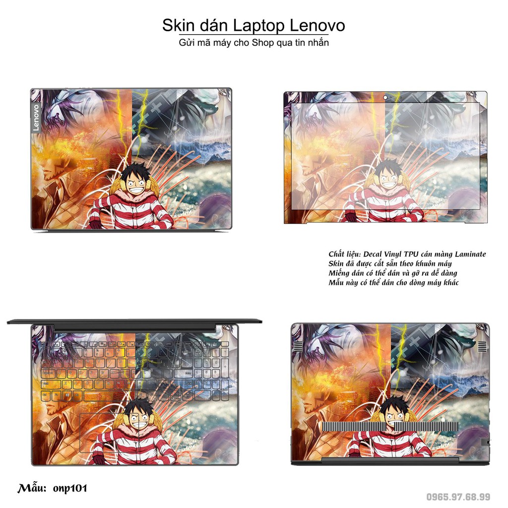 Skin dán Laptop Lenovo in hình One Piece _nhiều mẫu 10 (inbox mã máy cho Shop)