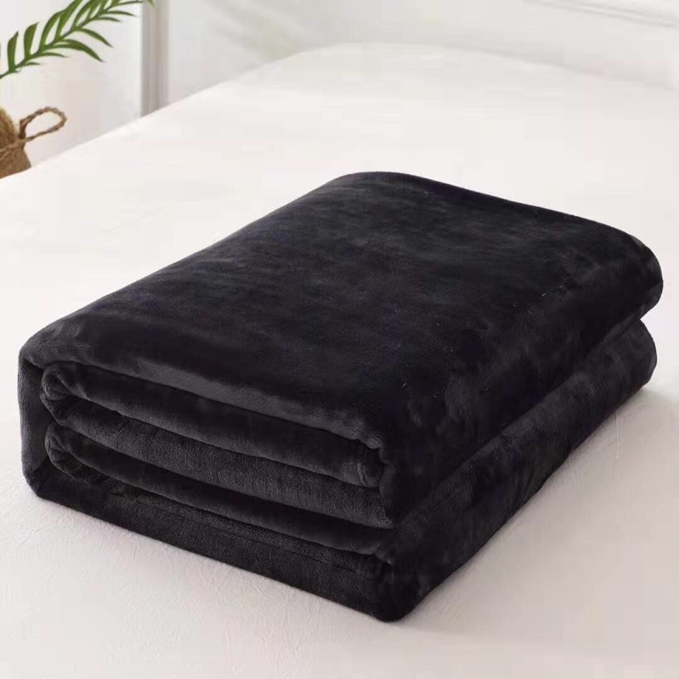 Chăn lông thỏ Blanket loại siêu dày 2,4kg có túi đựng hộp sang trọng y ảnh hai mặt trơn mềm mịn