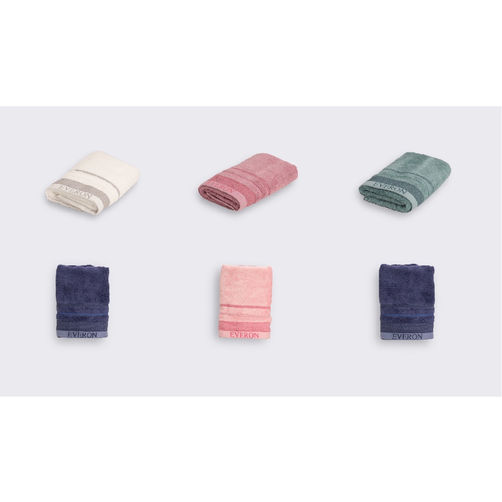 Khăn sợi tre 100% Bambo Everon siêu mềm mịn, kháng khuẩn an toàn với làn da (Kích thước 40x80cm)