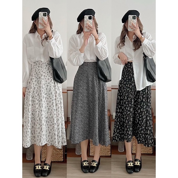 Chân váy hoa nhí vitage 3 màu siêu xinh