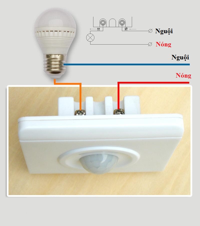 Thiết bị chống trộm, Cảm biến chống trộm, Thiết bị cảm biến hồng ngoại âm tường chống trộm, tự động bật/tắt điện