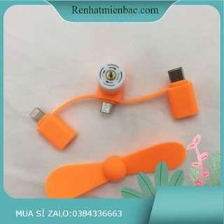 [RẺ NHẤT MIỀN BẮC] – Quạt usb mini 2 cánh cắm điện thoại, pin dự phòng (3 cổng cắm)