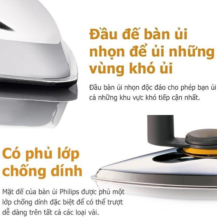 Bàn ủi khô Phillips HD1172 ( Hàng chính hãng)