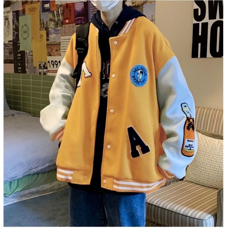 Áo Bomber Nỉ MA Nữ Form Rộng 2 Lớp GUVIA, Áo Khoác Nỉ Phong Cách