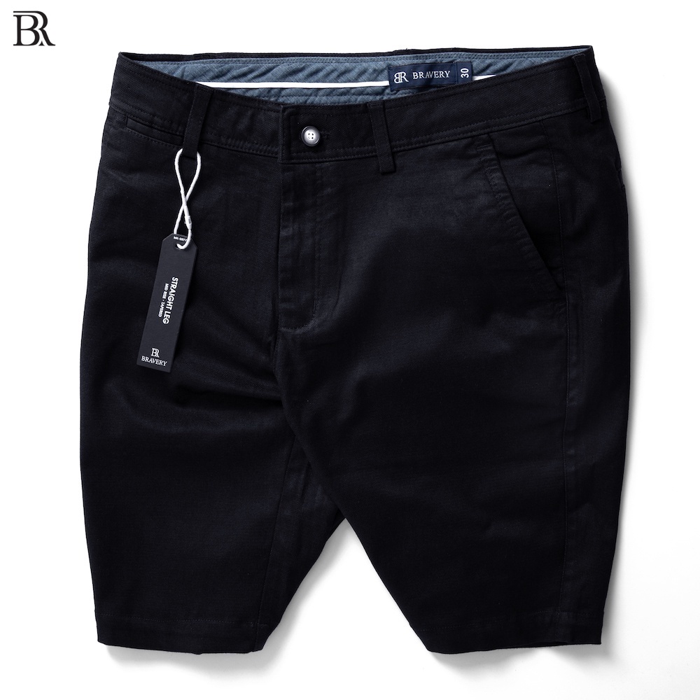 Quần short nam linen STRIP co giãn, mềm mịn, thoáng mát, thoải mái, sang trọng - Bravery