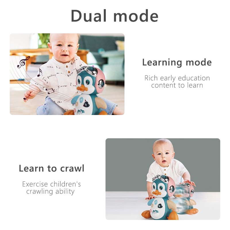 Đồ chơi chim cánh cụt HYG Toys phát nhạc và đèn led đáng yêu dành cho bé