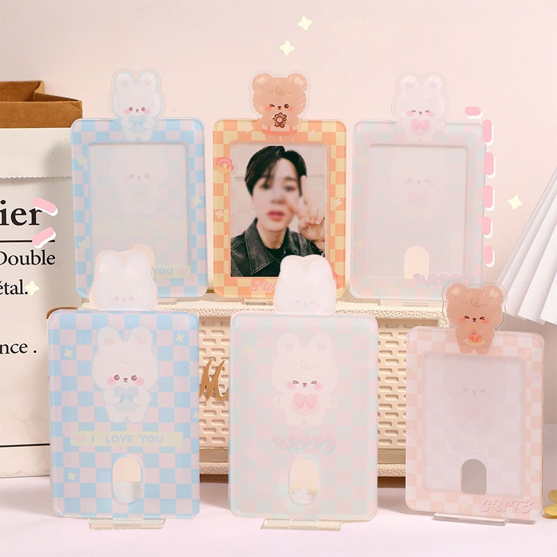 Set Phụ Kiện Trang Trí Thẻ Bằng Acrylic Hình Gấu Dễ Thương