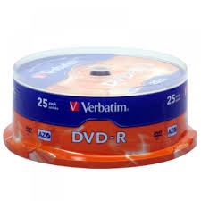 Đĩa dvd trắng Đĩa trắng DVD Verbatim bánh xe 1 lốc 25 cái