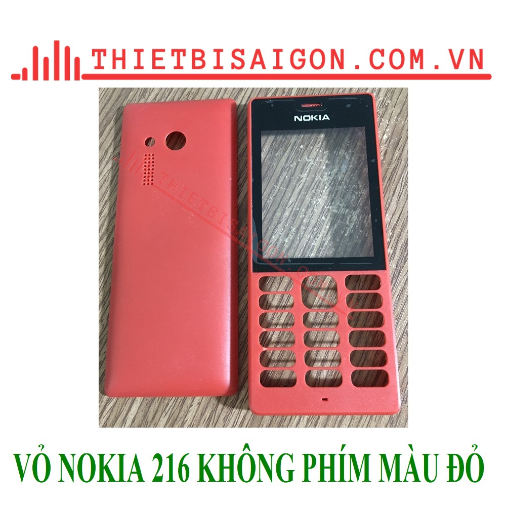VỎ NOKIA 216 KHÔNG PHÍM MÀU ĐỎ