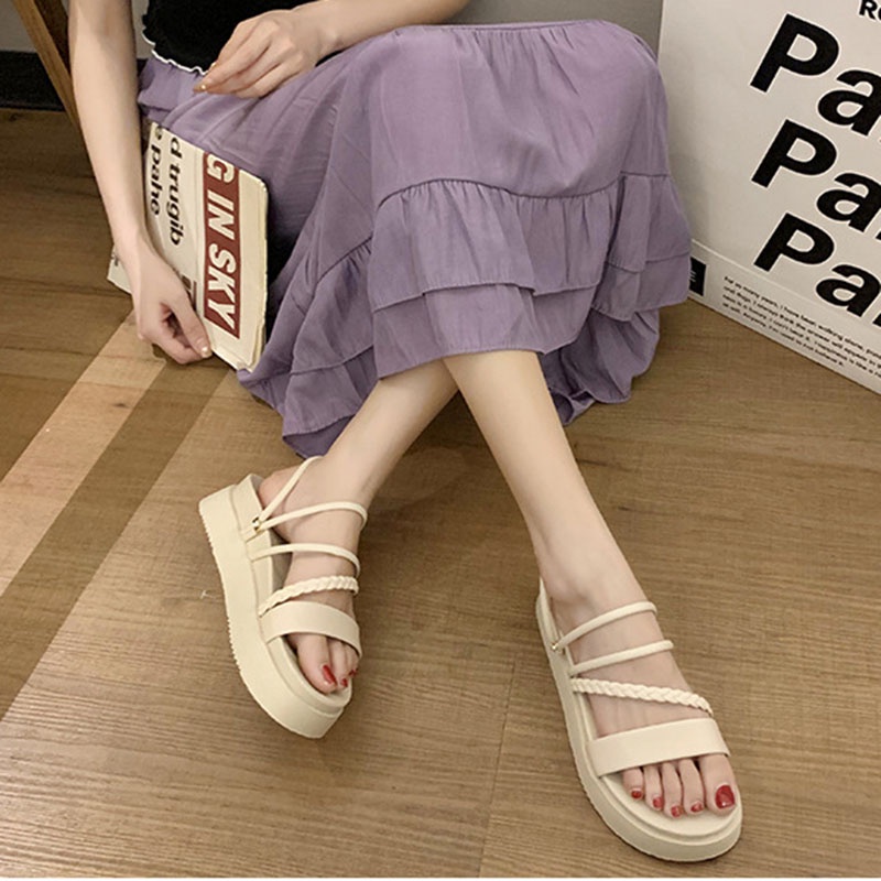 Xăng đan IELGY dây bện hai cách mang thời trang nữ