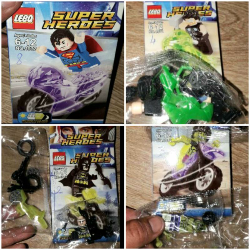 Lắp ráp 1 hộp LegoSuper Heroes Xe mô tô 1972
