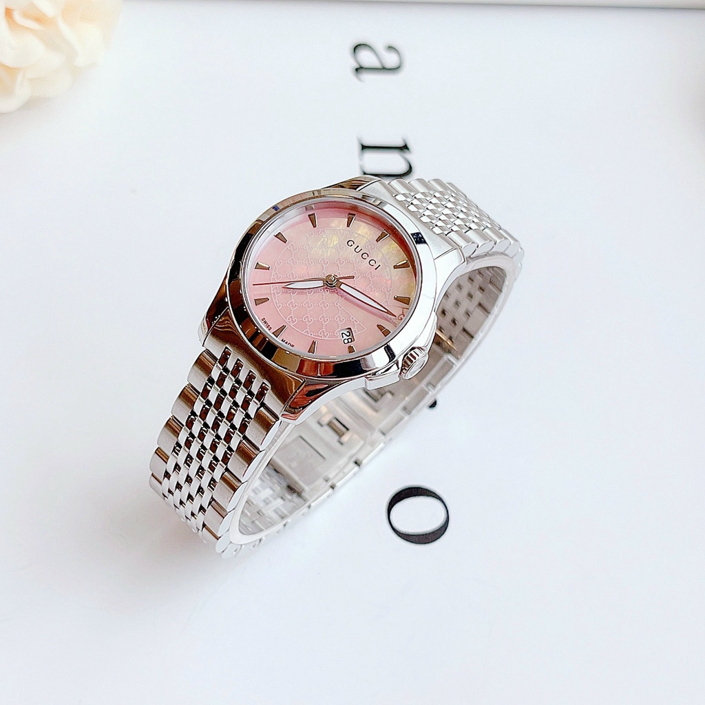 Đồng hồ nữ chính hãng Gucci G-Timeless - Máy Quartz pin Thụy Sĩ - Kính Sapphire