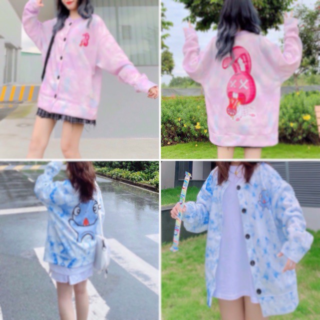 hot loại 1 Áo Khoác Nỉ Cadigan Loang màu in Hoạt Hình 3d Siêu Cute, Mẫu Mới Bao Hot | BigBuy360 - bigbuy360.vn