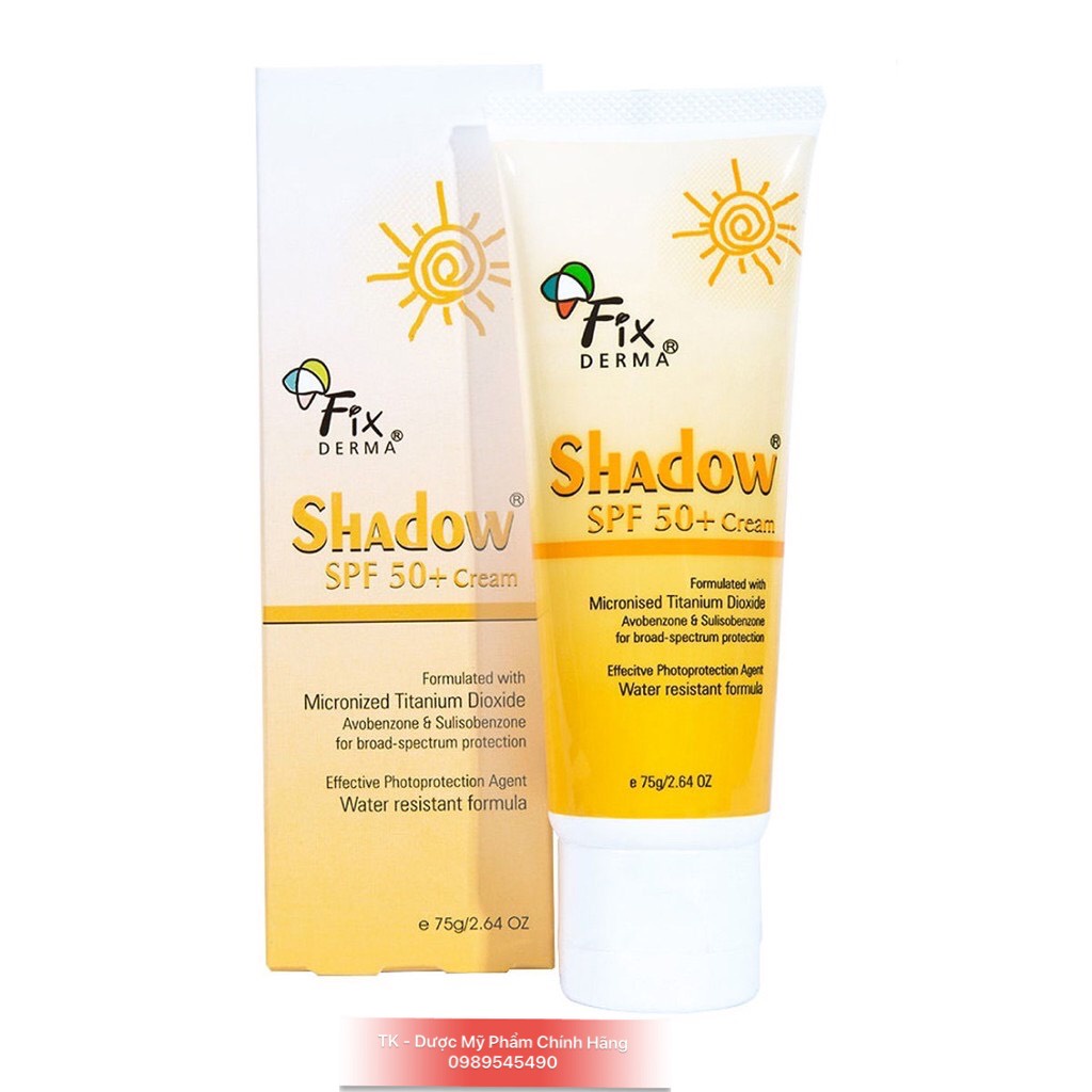 (CHÍNH HÃNG) Kem Chống Nắng Fixderma Shadow SPF 50+ 75g