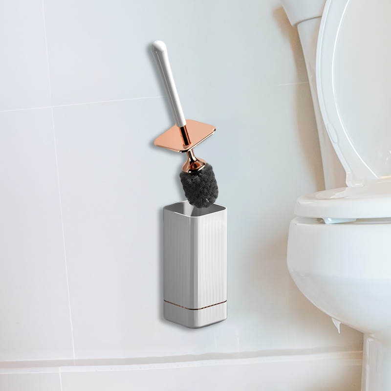 Tay Cầm Dài Chuyên Dụng Cho Bồn Cầu ​Bàn Chải Chà Toilet Với Đế Chống Rò Rỉ Và Giá Đỡ Làm Sạch Không Đầu Chết