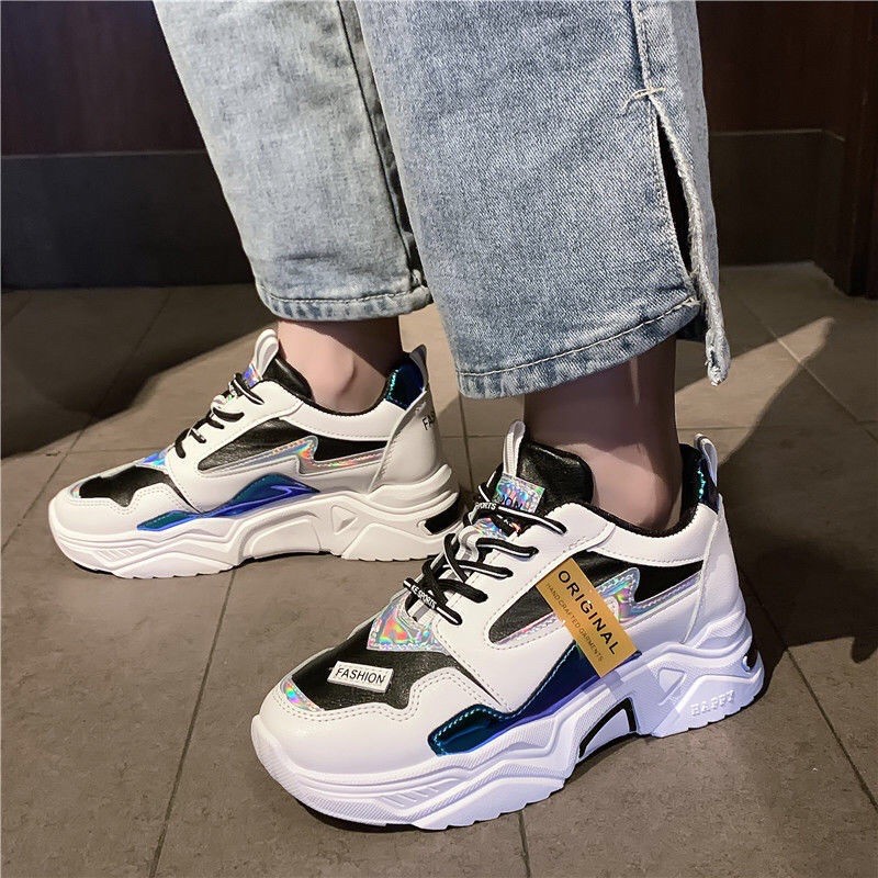 [Freeship] [video] Giày Thể Thao sneaker Nữ Tia Chớp Dáng Học Sinh Siêu Hot