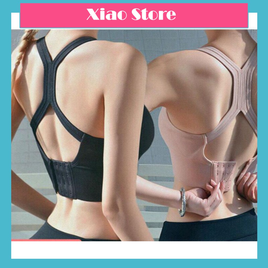 Áo bra - Áo tập Gym, Yoga ba khuy cài sau chất đẹp mã - Áo croptop tập gym yoga đai bo xiết eo có mút đi kèm