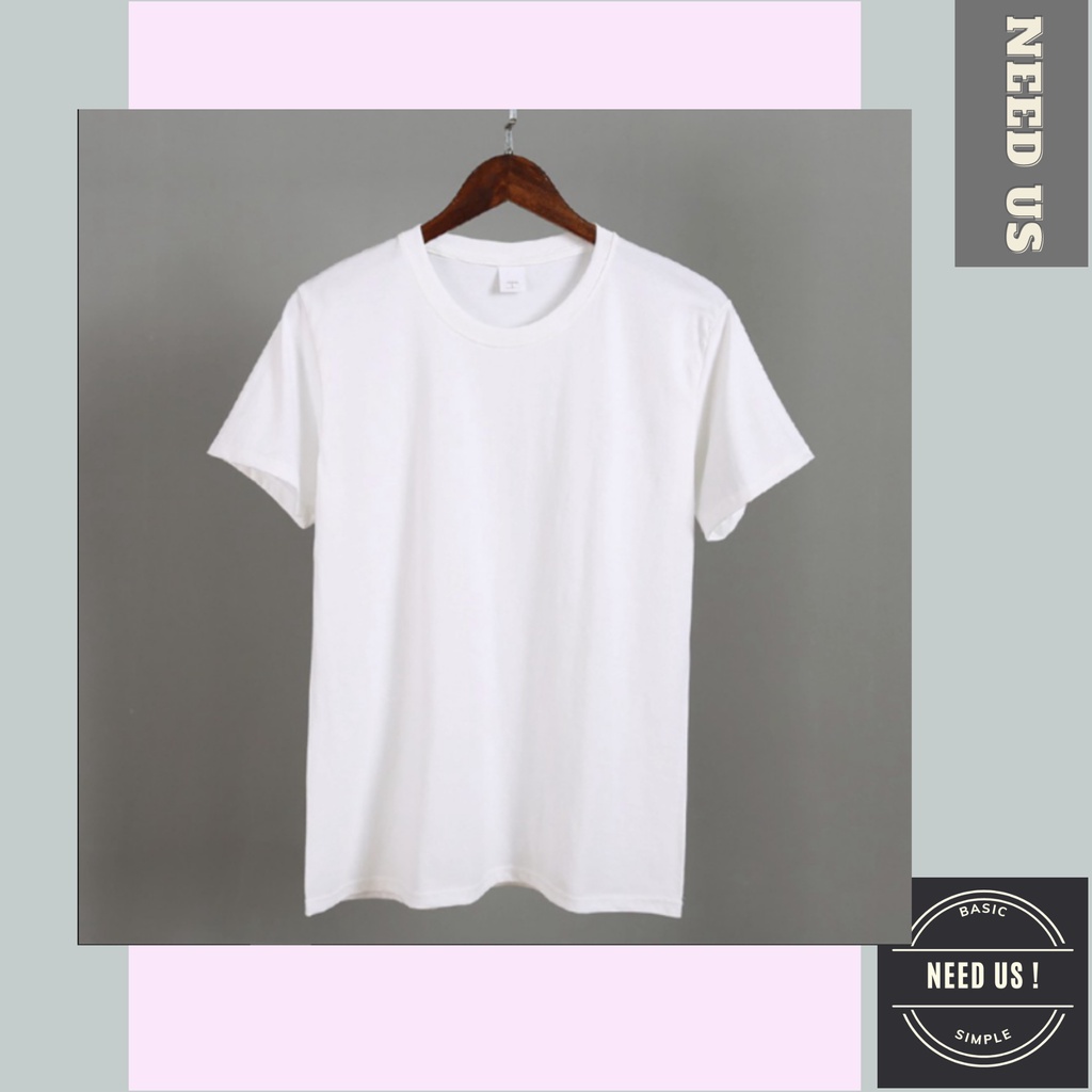 38-95kg  Áo phông tay lỡ, áo thun TRƠN TRẮNG ĐEN 100% cotton thoáng mát