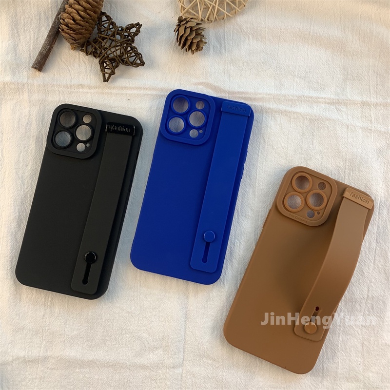 Ốp điện thoại silicone có dây đeo cổ tay thích hợp cho IPhone13 12 11 Pro Max X XS XR 7 8 Plus