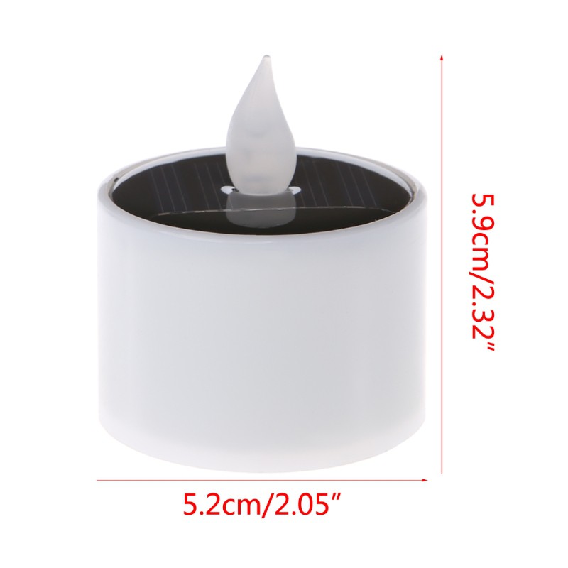 Đèn LED hình nến màu vàng chạy bằng năng lượng mặt trời