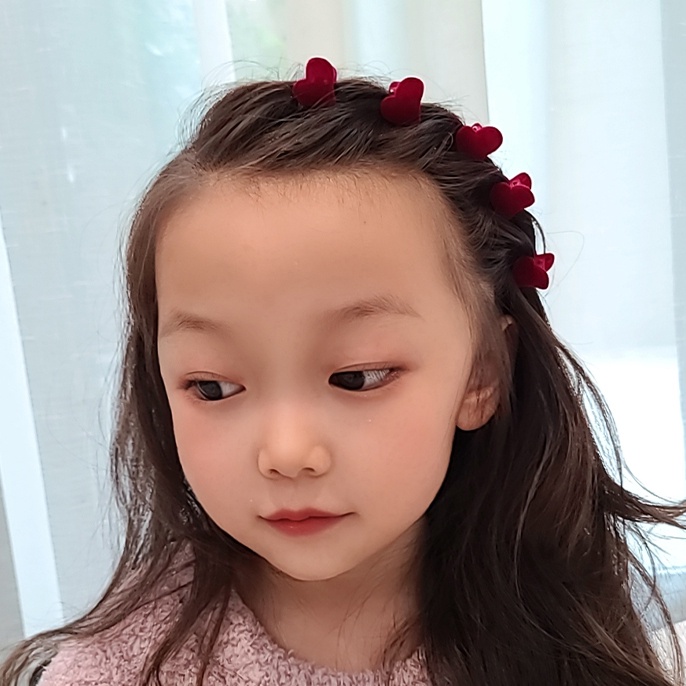 Set 10 Kẹp Tóc Nhỏ Bện Dây Đính Lông Cho Bé Gái