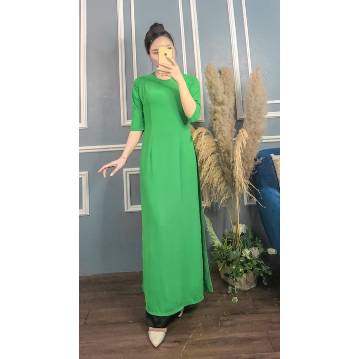 ÁO DÀI TRƠN 2 MÀU