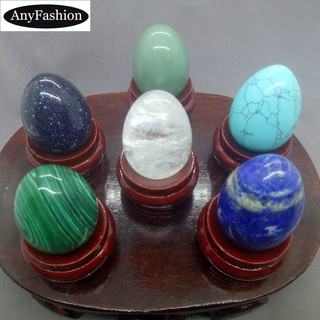 Đá tự nhiên Trứng ngọc lam Obsidian Malachite Crystal Diy Trang trí 3 * 4cm ❈ 🍒 ❈ 🍒