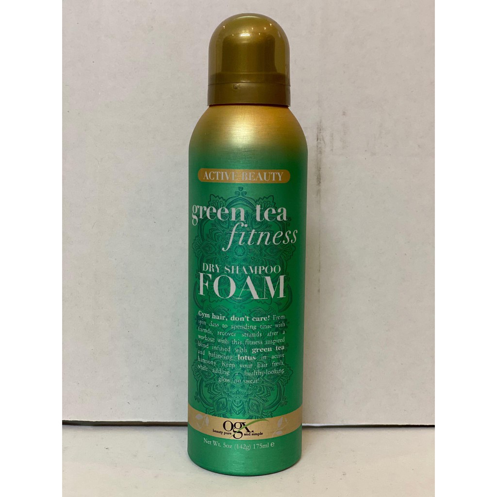 Dầu Gội Khô OGX Active Beauty Green Tea Fitness Dry Shampoo Foam 175ml - Mỹ