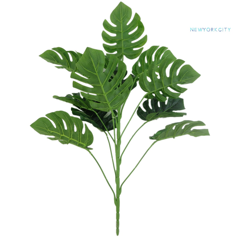 12 Nhánh Lá Xanh Nhân Tạo Trang Trí Bàn Tiệc