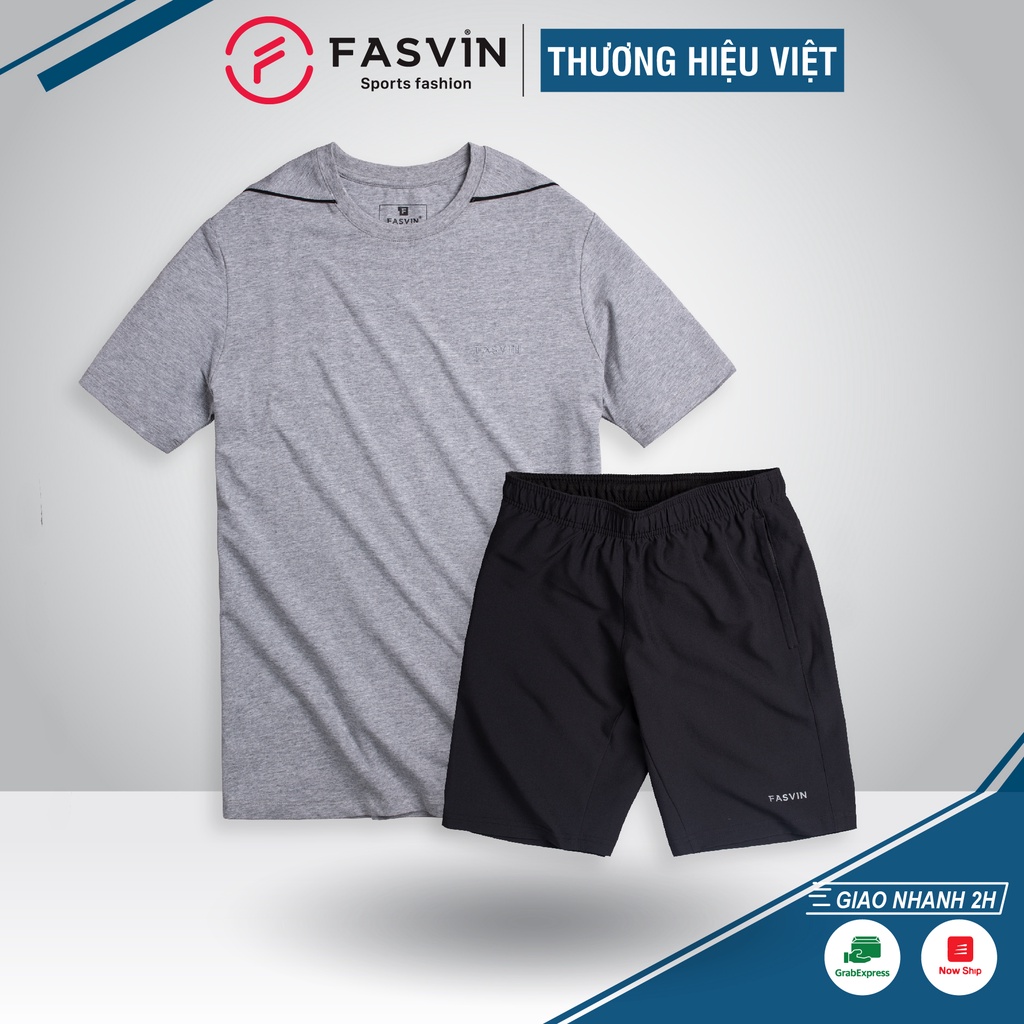Bộ Quần Áo Thể Thao Nam FASVIN AT22507.HN Hàng Nhà Máy Chất Liệu tốt Phom Dáng Đẹp