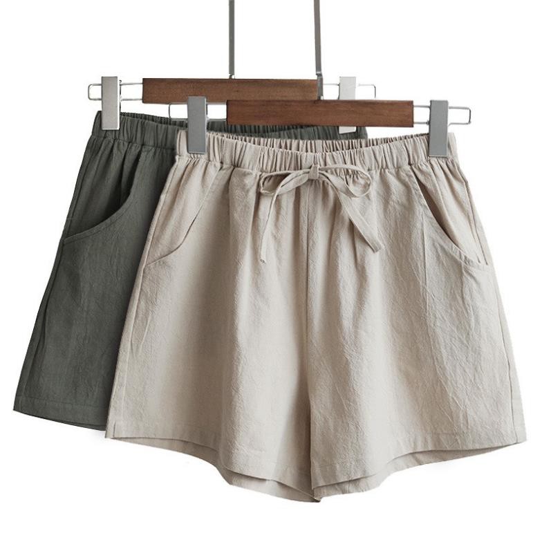 Quần Short đũi Nữ Ống Rộng dáng, Quần Đùi Sooc Nữ chất Đũi cá tính siêu đẹp nhiều màu