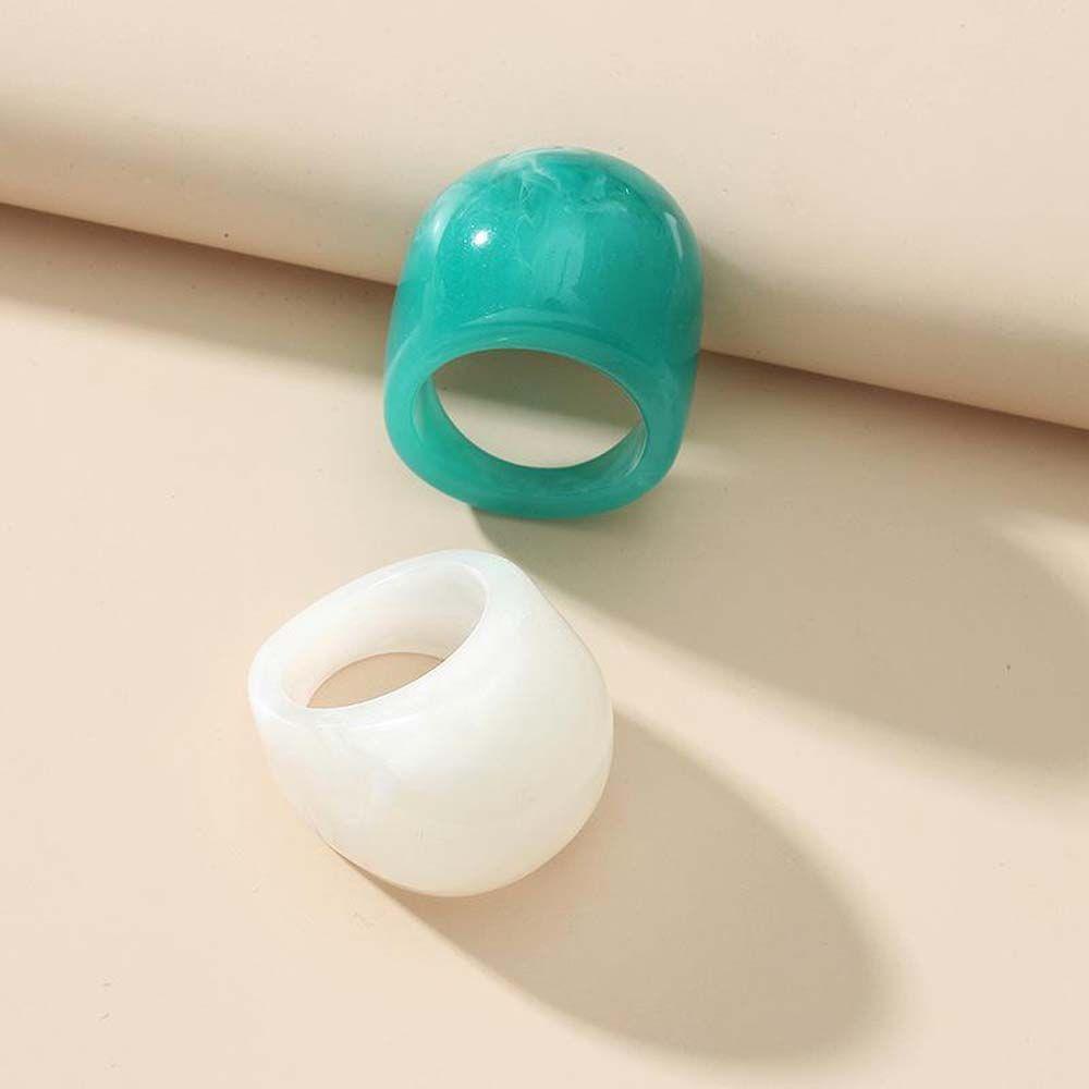 Nhẫn Acrylic Tròn Lớn Thời Trang Dự Tiệc Cho Nữ
