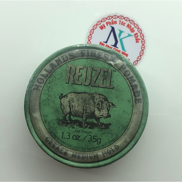 SÁP REUZEL GREEN POMADE GREASE GIỮ NẾP TÓC TRUNG BÌNH CÓ ĐỘ BÓNG VỪA 35G