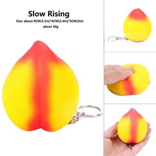 Đồ chơi hình trái đào mini , có mùi thơm , bóp để giảm căng thẳng
