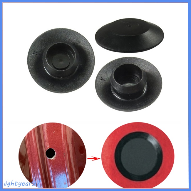 Set 100 Nút Cao Su PVC Đen Bịt Lỗ Kim Loại Thông Dụng Cho Cửa Xe Hơi