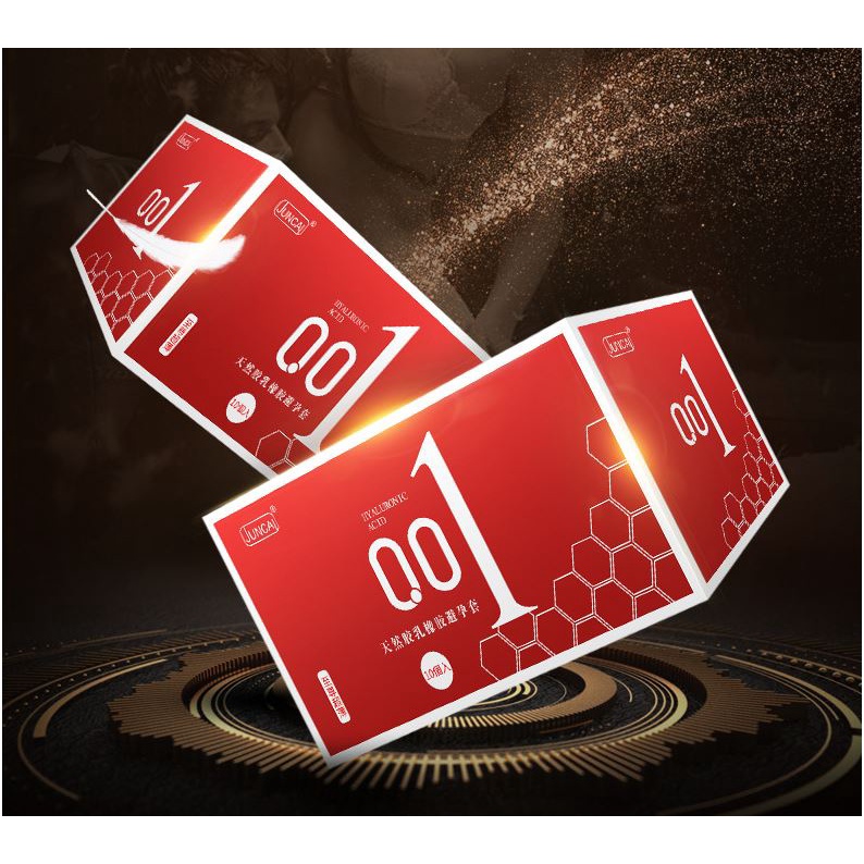 Bao Cao Su Juncai Siêu Mỏng 001 - Nhiều Gel Trơn màu Đỏ