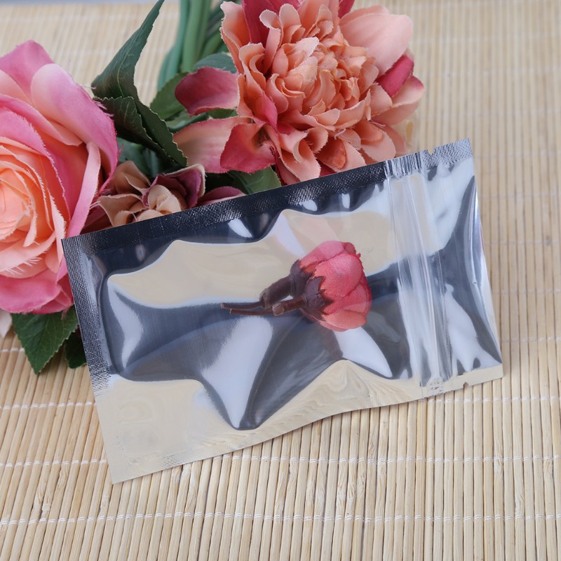 Set 50 Túi Zip 8.5x14cm Màu Bạc Thiết Kế Tiện Dụng