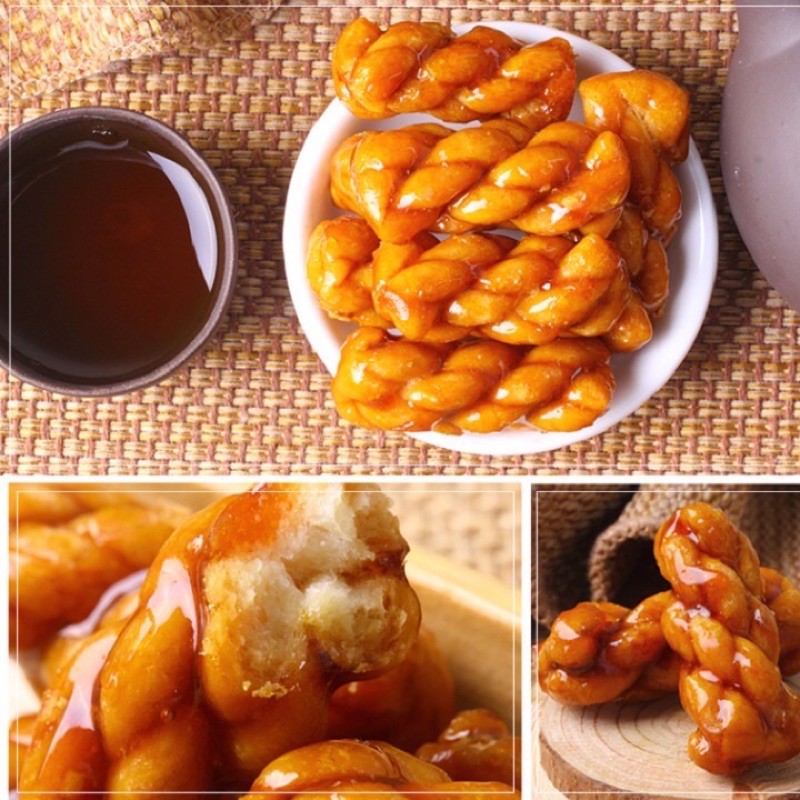 QUẨY GIÒN TẨM MẬT ĐƯỜNG NÂU HOA NƯƠNG GÓI 500g