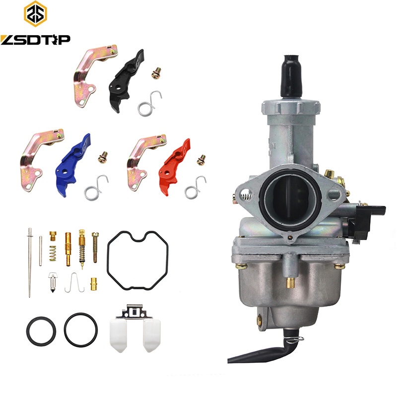 ZSDTRP PZ27 Bộ chế hòa khí xe máy + bộ sửa chữa + công tắc giảm chấn cho Honda CG125 CG150 CG250 TTR