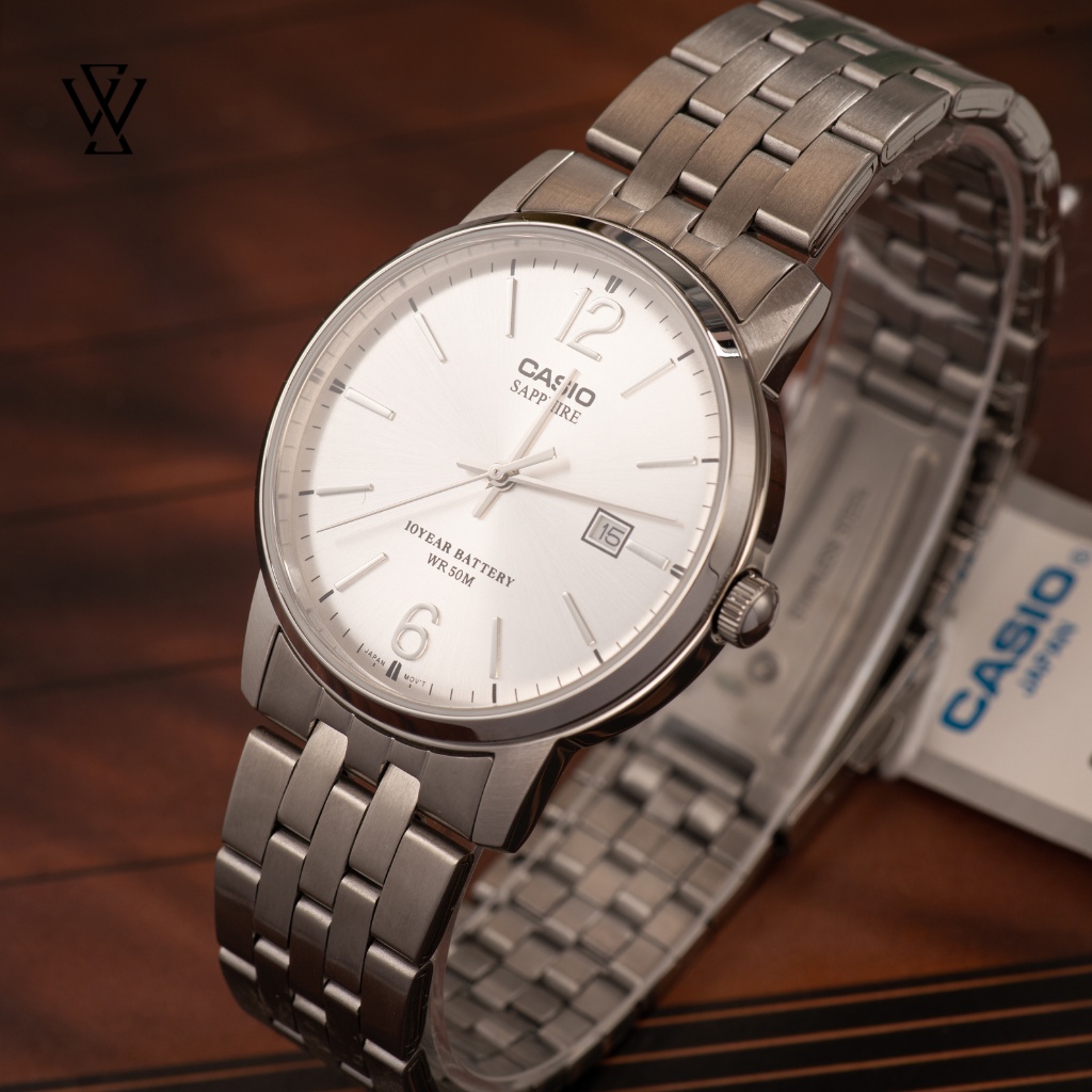 Đồng Hồ Quartz Nam Casio WATCHSTORE MTS-110D-7AVDF Thiết Kế Kính Sapphire 39mm, Dây Kim Loại, Vỏ Thép Không Gỉ