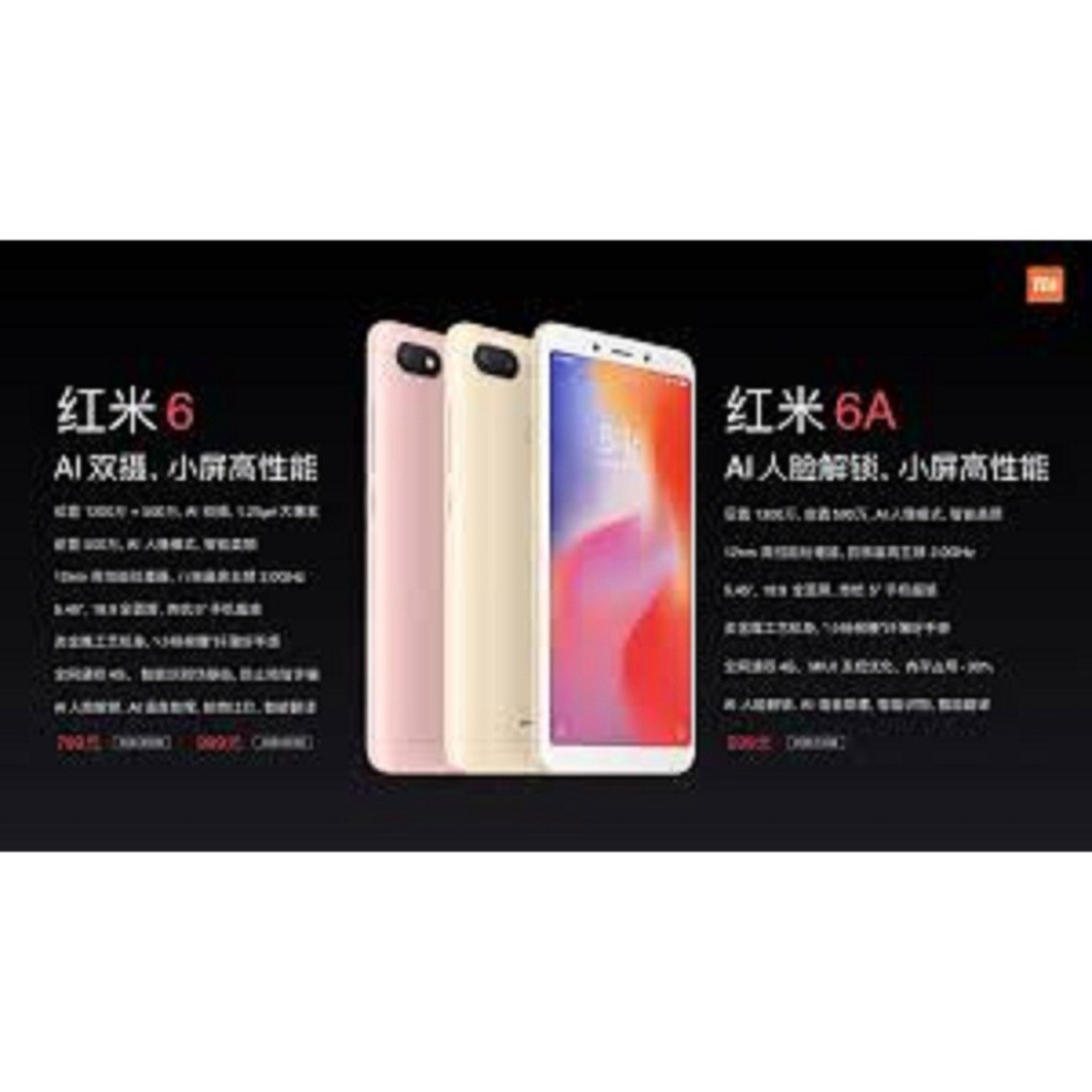 GIÁ TỐT NHẤT  điện thoại Xiaomi Redmi 6a 2sim ram 3G rom 32G mới Chính hãng, Có sẵn Tiếng Việt GIÁ TỐT NHẤT