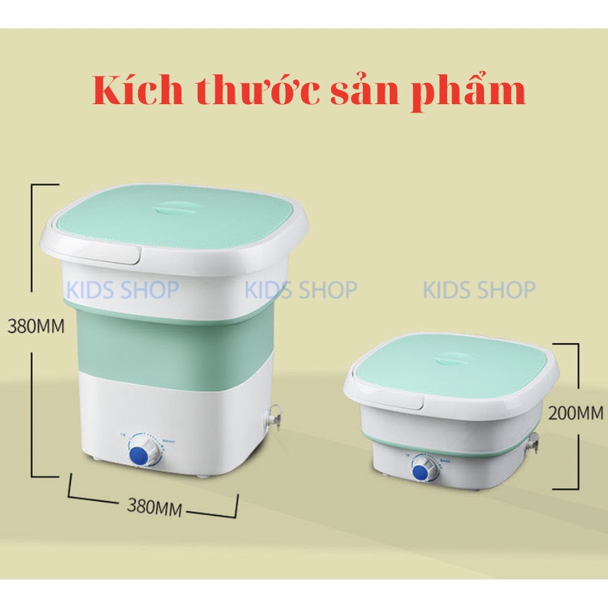 Máy giặt gấp gọn loại to kèm lồng vắt tiện dụng, giặt sạch sâu, dành cho cá nhân, gia đình nhỏ- Xả kho